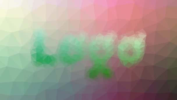 Logo Soldu Modern Tessellasyon Döngüsü Animasyon Çokgenleri — Stok video