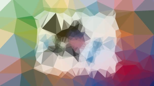 Jungferninseln Flagge Iso Erscheinen Techno Tessellation Looping Animierte Polygone — Stockvideo