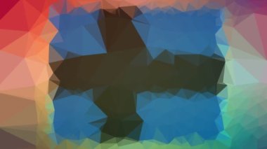 ?Land Adaları Bayrağı ISO: AX sönük tekno tesselleme döngüsü animasyon çokgenleri