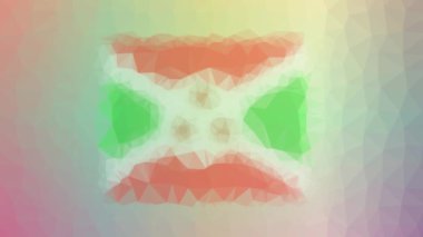 Burundi Flag ISO: Tekno tesselleme döngüsü canlandırma üçgenleri