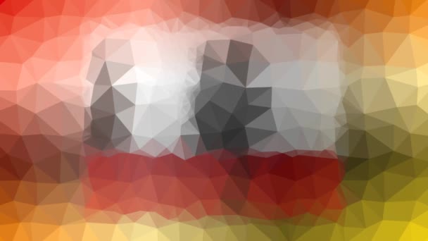 Σημαία Γιβραλτάρ Iso Που Εμφανίζονται Ενδιαφέροντα Tessellation Looping Κινούμενα Πολύγωνα — Αρχείο Βίντεο