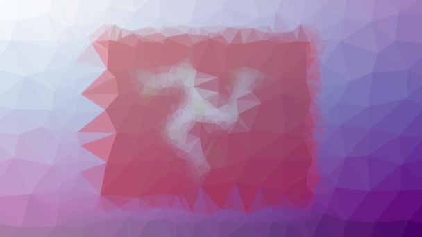 Isle Man Flag Iso Objevují Zajímavé Tessellation Smyčka Animované Trojúhelníky — Stock video