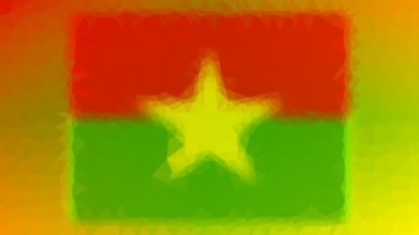 Burkina Faso Flag ISO: BF ortaya çıktı teknolojik tesselleme döngüsü titreşimli çokgenler