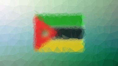 Mozambik Flag ISO: MZ ilginç tessellasyon çözeltisi çokgenleri titreştirme döngüsü