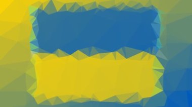 Ukrayna Bayrağı ISO: UA çözünen teknolojik tessellasyon atımlı üçgenler