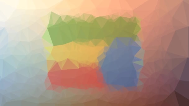 Etiopie Vlajka Iso Objevuje Moderní Tessellation Smyčka Pulzující Trojúhelníky — Stock video