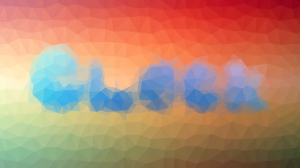 Klok Ontbinding Techno Tessellatie Lussen Bewegende Polygonen — Stockvideo