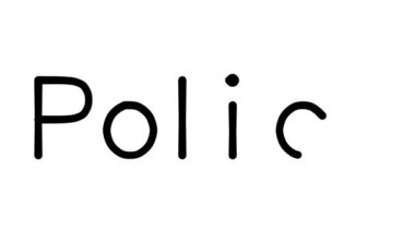 Polis Çeşitli Sans-Serif Yazı Tipleri ve Ağırlıkları ile El Yazısı Animasyonu