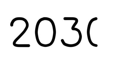 Çeşitli Sans-Serif Yazı Tipleri ve Ağırlıkları ile 2030 El Yazması Metin Animasyonu