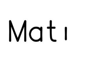 Çeşitli Sans-Serif Yazı Tipleri ve Ağırlıkları ile Matris El Yazısı Metni CanlandırmasıName