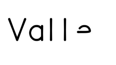 Valley El Yazıları Canlandırması Çeşitli Sans-Serif Yazı Tipleri ve Ağırlıkları