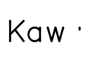 Kawaii Yazılı Metin Canlandırması Çeşitli Sans-Serif Yazı Tipleri ve Ağırlıkları