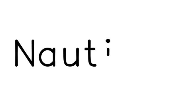 Nautilus Handgeschreven Tekst Animatie Diverse Sans Serif Fonts Gewichten — Stockvideo