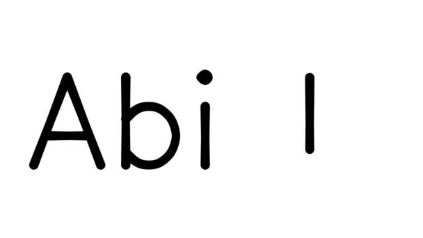 Abide Handgeschreven Tekst Animatie Verschillende Sans Serif Fonts Gewichten — Stockvideo