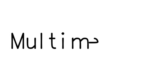 Multimedia Handwritten Text Animation Various Sans Serif Fonts Weights — Stock Video