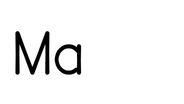 Malta Handgeschreven Tekst Animatie Diverse Sans Serif Fonts Gewichten — Stockvideo
