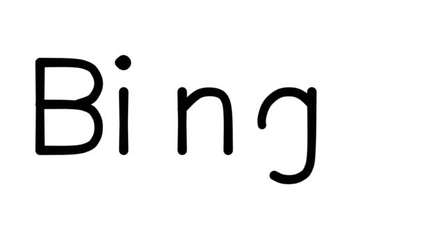 Bingo Odręczna Animacja Tekstowa Różnych Czcionkach Ciężarkach Sans Serif — Wideo stockowe