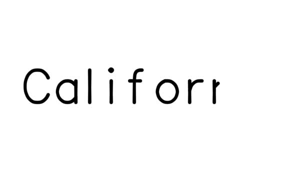 California Handwritten Text Animation Various Sans Serif Fonts Weights — 비디오