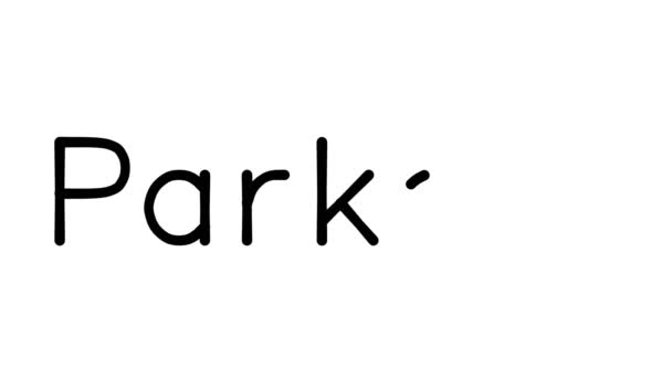 Parkour Handwritten Text Animation Various Sans Serif Fonts Weights — ストック動画