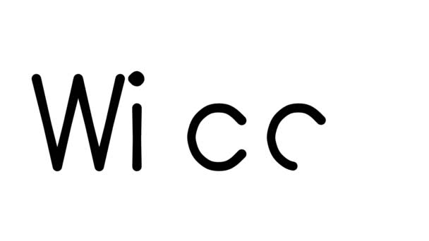 Wicca Kézírásos Szöveg Animáció Különböző Sans Serif Betűtípusok Súlyok — Stock videók