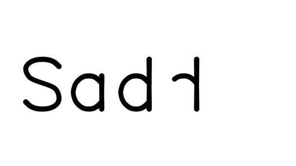 Χειρόγραφη Κίνηση Κειμένου Διάφορες Γραμματοσειρές Sans Serif Και Βάρη — Αρχείο Βίντεο