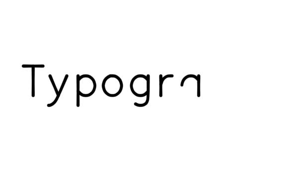 Typografia Odręczna Animacja Tekstowa Różnych Czcionkach Wagach Sans Serif — Wideo stockowe