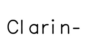 Çeşitli Sans-Serif Yazı Tipleri ve Ağırlıkları ile Klarnet El Yazısı Metni CanlandırmasıName