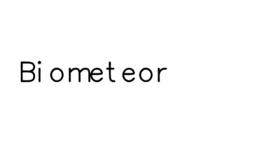 Çeşitli Sans-Serif Yazı Tipleri ve Ağırlıkları ile Biyometeoroloji El Yazısıyla Metin Animasyonu