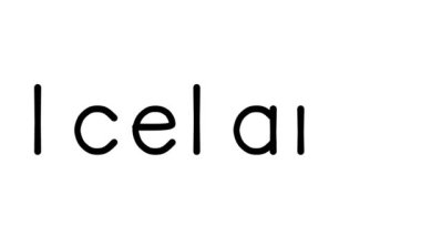 Çeşitli Sans-Serif Yazı Tipleri ve Ağırlıkları ile İzlanda El Yazısı Metni Animasyonu