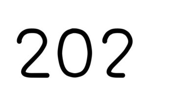 Çeşitli Sans-Serif Yazı Tipleri ve Ağırlıkları ile 2022 El Yazması Metin Animasyonu