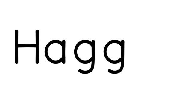 Χειρόγραφο Κείμενο Animation Haggis Διάφορες Γραμματοσειρές Sans Serif Και Σταθμά — Αρχείο Βίντεο