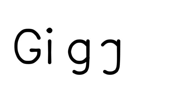 Giggle Teks Tulisan Tangan Animasi Dalam Berbagai Sans Serif Fonta — Stok Video