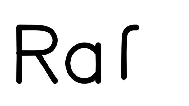 Raft Animación Texto Manuscrita Varias Fuentes Pesos Sans Serif — Vídeos de Stock