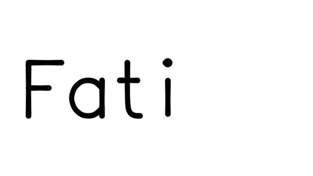 Fatima Handwritten Text Animation Various Sans Serif Fonts Weights — Stock Video