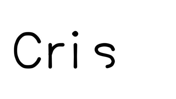 Χειρόγραφη Κίνηση Κειμένων Κρίσης Διάφορες Γραμματοσειρές Και Βάρη Sans Serif — Αρχείο Βίντεο