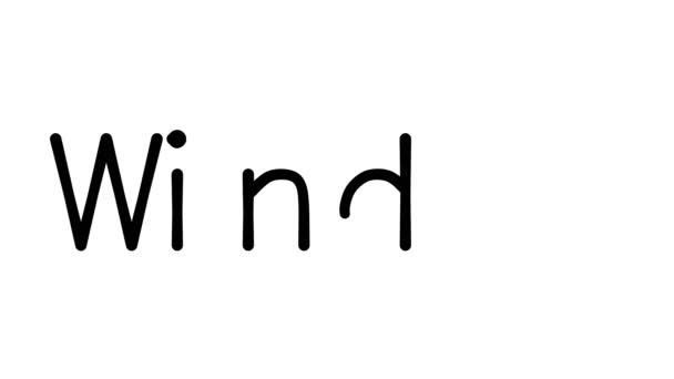 Vindue Håndskrevet Tekst Animation Forskellige Sans Serif Skrifttyper Vægte – Stock-video