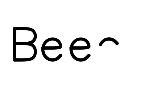 Beech Χειρόγραφη Κίνηση Κειμένου Διάφορες Γραμματοσειρές Sans Serif Και Βάρη — Αρχείο Βίντεο