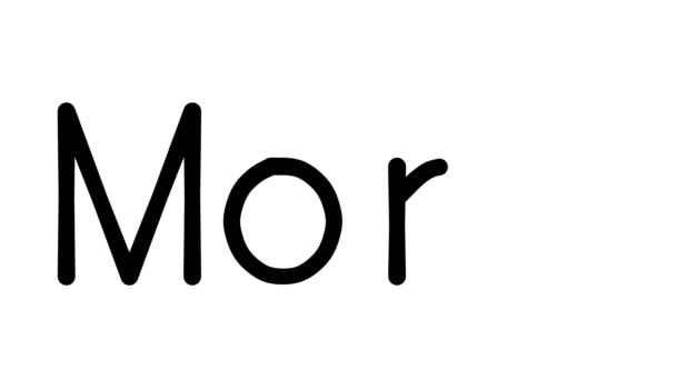 Χειρόγραφη Κινούμενη Εικόνα Κειμένου Διάφορες Γραμματοσειρές Και Βάρη Sans Serif — Αρχείο Βίντεο
