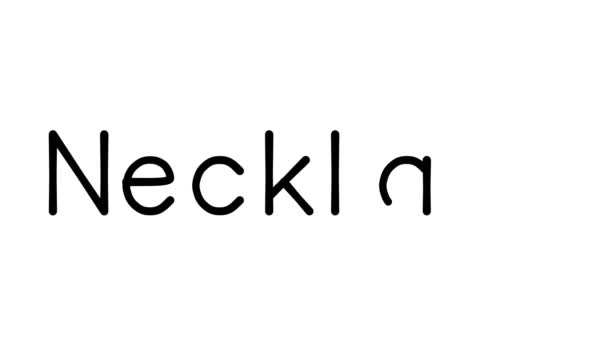 Halsband Handskrivet Text Animation Olika Sans Serif Teckensnitt Och Vikter — Stockvideo