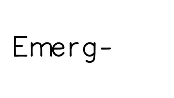 Noodgeval Handgeschreven Tekst Animatie Verschillende Sans Serif Fonts Gewichten — Stockvideo