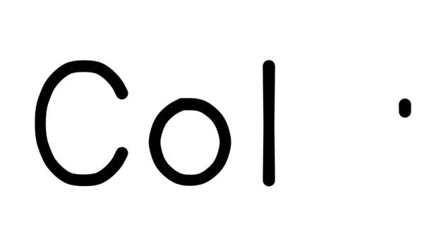 Cola Handgeschreven Tekst Animatie Diverse Sans Serif Fonts Gewichten — Stockvideo