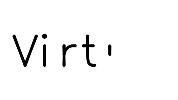 Virtuel Håndskrevet Tekst Animation Forskellige Sans Serif Skrifttyper Vægte – Stock-video