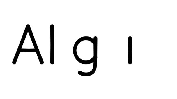 Algae Handwritten Text Animation Various Sans Serif Fonts Weights — 비디오