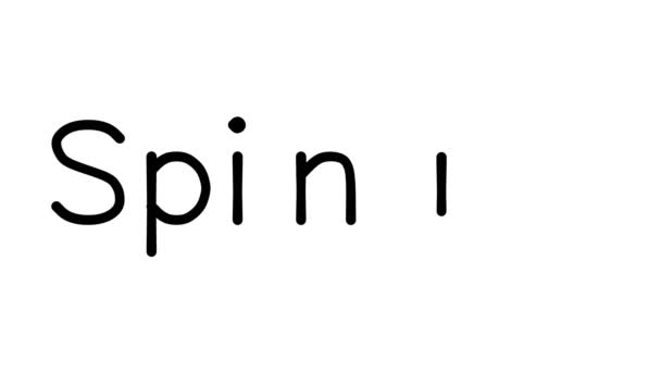 Spinazie Handgeschreven Tekst Animatie Diverse Sans Serif Fonts Gewichten — Stockvideo
