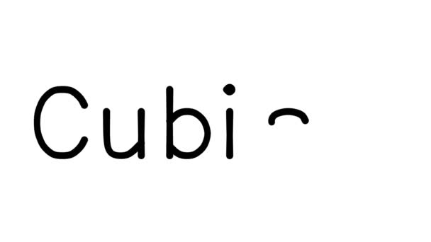 Cubism Handwritten Text Animation Various Sans Serif Fonts Weights — Stock Video