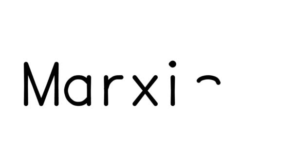 Μαρξισμός Χειρόγραφο Κείμενο Animation Διάφορες Γραμματοσειρές Sans Serif Και Βάρη — Αρχείο Βίντεο