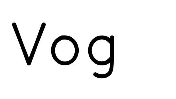 Vogel Yazılı Metin Canlandırması Çeşitli Sans Serif Yazı Tipleri Ağırlıkları — Stok video