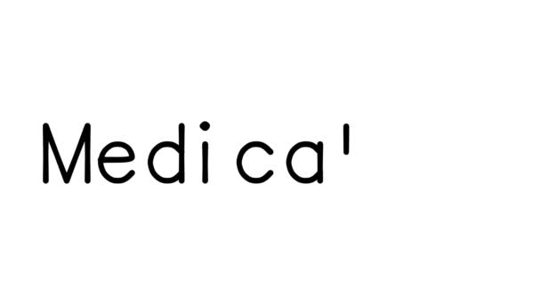 Medicinering Handskriven Text Animation Olika Sans Serif Teckensnitt Och Vikter — Stockvideo