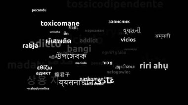 56. Dünya Dilinde Çevrilen Bağımlı Sonsuz Döngüsü 3d Büyüyen Kelimeler Bulutu Maskesi