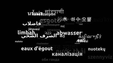 Kanalizasyon Çevirisi 50 Dünya Dilinde Sonsuz Döngüsü 3d Büyütme Kelime Bulutu Maskesi